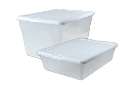 Large White 3 Compartment Food Containers - 8