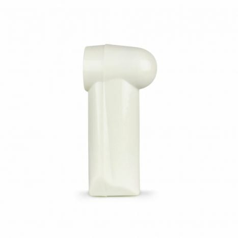 Small and light ivory security tag used for delicate items.